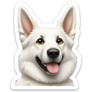 White German shepherd  sticker