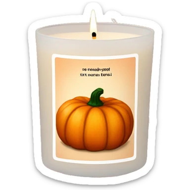 Pumpkin Spice scented candle sticker