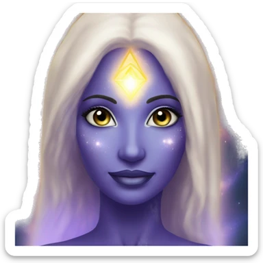 Pleiadian radiant glowing diva woman female third eye sticker