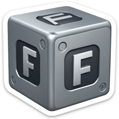 cube with F11# letters on it sticker