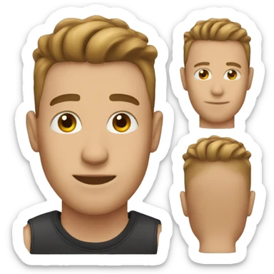 man with a taper fade sticker