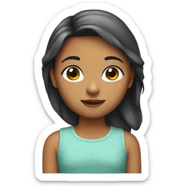 a girl with ki sticker