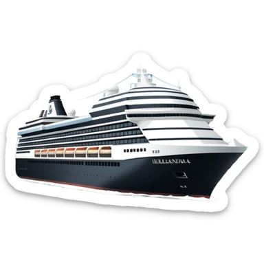 holland america cruise ship in rotterdam sticker