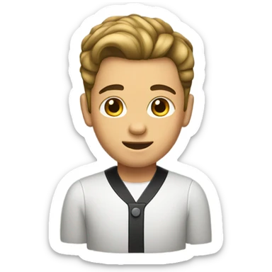 A boy with ha slick back  sticker