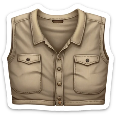 Dirty and worn-out clothes with visible stains, dust, and wrinkles. The fabric looks old and slightly torn, giving a rugged and unkempt appearance sticker