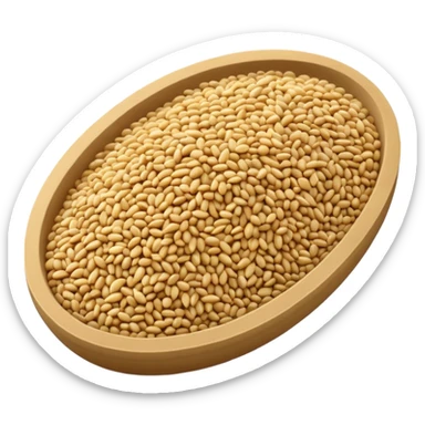 a bunch of sesame seeds, without a bowl sticker