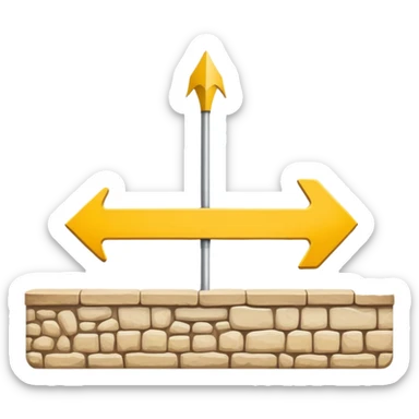 yellow arrow sign on wall, Camino de Santiago pilgrimage marker sticker