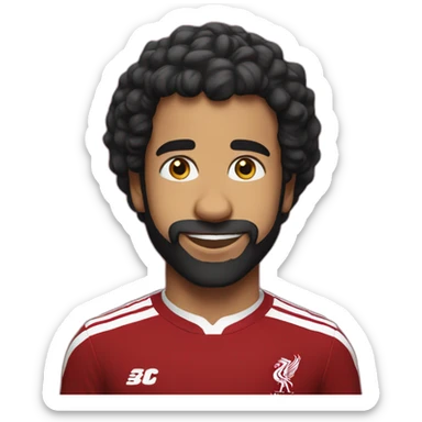 Salah in a Liverpool shirt sticker