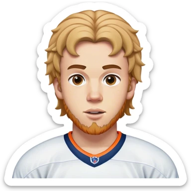 Connor mcdavid in hockey gear lookin like Jesus sticker