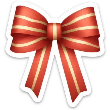 Christmas bow ribbon like with long ends sticker