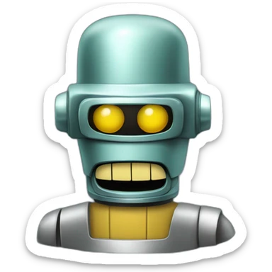 bender futurama besa mi brillante culo metálico sticker