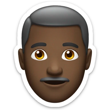 A black man with a faded hair cut sticker