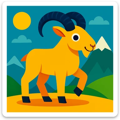 Mountain goat sticker