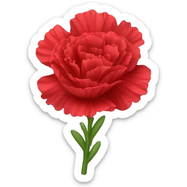 Red Carnation flower sticker