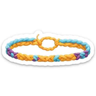 A friendship bracelet with “2 days “ on it sticker