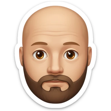 Homme chauve avec une barbe sticker