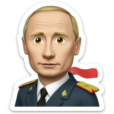 putin with georgia flag sticker