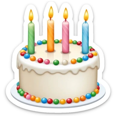 Um bolo de aniversário com o nome "Dinis"  sticker