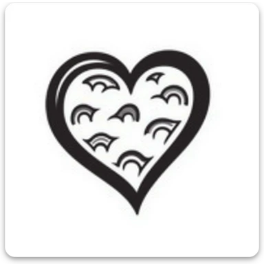 heart, hand drawn doodle style sticker