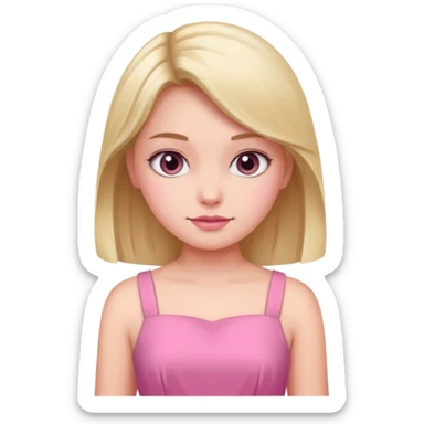 Ok mañana Una chica está vestida de rosa sticker