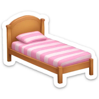 Pink twin bed sticker