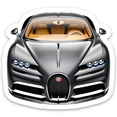 black bugatti chiron made from diamonds sticker