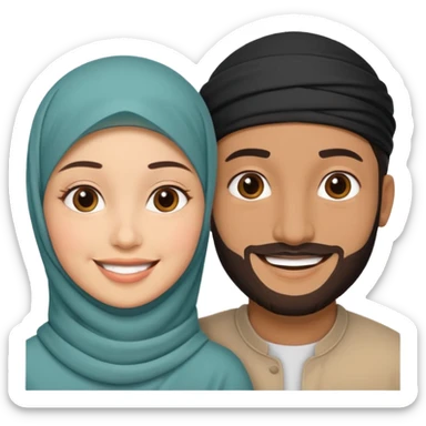 Muslim couple  sticker