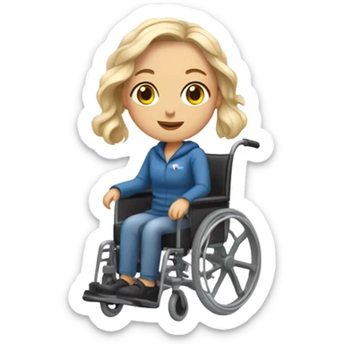 Poland Girl in a wheelchair  sticker