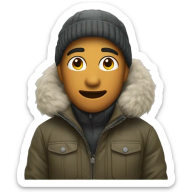 Talahon in Winterjacke sticker