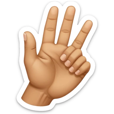 Mano asiendo seña de letra s sticker