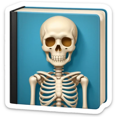 A psychology book with skeleton on it sticker