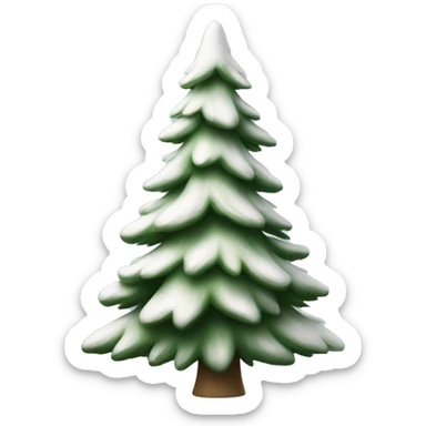  actual white fir christmas tree isolated.  sticker