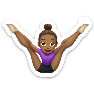 Gymnast on bars sticker
