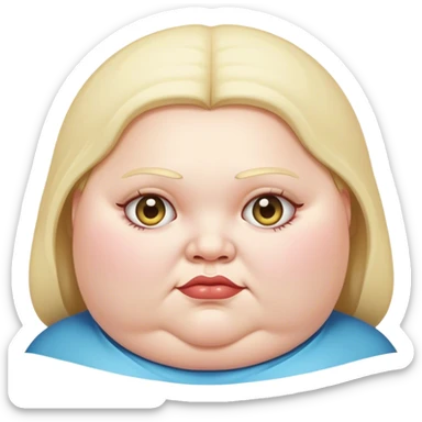 Morbidly obese girl sticker