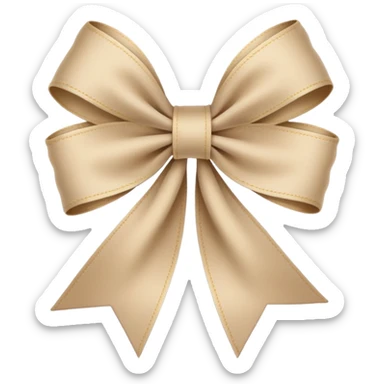 Beige schleife sticker