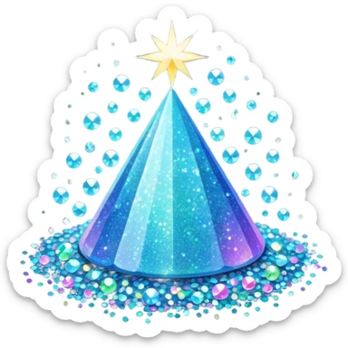 Sparkling glitter sticker