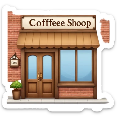 coffee shop building  sticker
