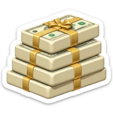plain ivory money sticker