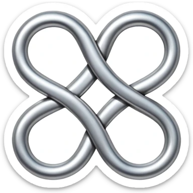 Símbolo de infinito y desvaneciéndose a la mitad sticker