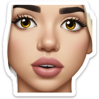 Dua lipa giving me a kissy face sticker