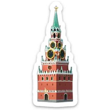 Moscow Spasskaya Tower sticker