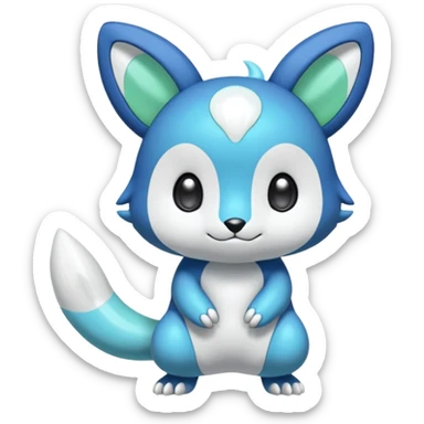 Shiny Soft Smooth Glossy Vibrant Pale Light Neon Clear Colorful Exotic Meloetta-Oshawott-Meowstic-Minccino-Stitch-Fakémon-creature-hybrid sticker