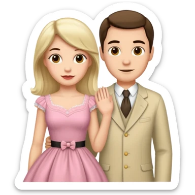 male getting sissified by his smug wife sticker