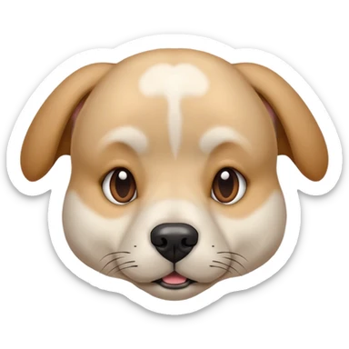 dogs head with the body of a human sticker