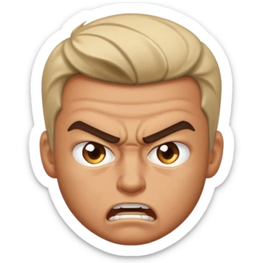 Créame una imagen de Ethan de Blu strike enojado sticker