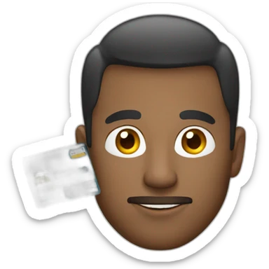 a man using credit card sticker