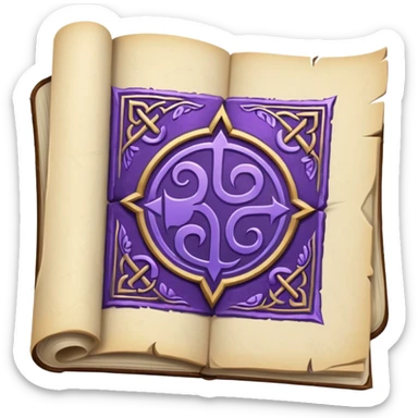 glitter purple Runic Manuscript sticker