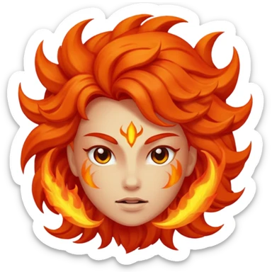 pasión celestial, con fuego y con mucho poder sticker