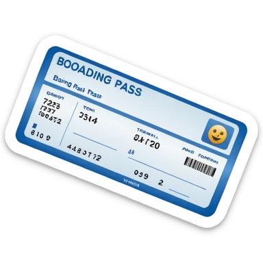boarding pass sticker