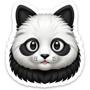 CAT MIXED WITH PANDA sticker